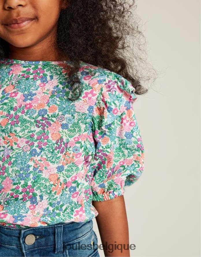 multi-dits Lauren - haut tissé à volants 5-12 ans filles vêtements Joules ND0H6T257