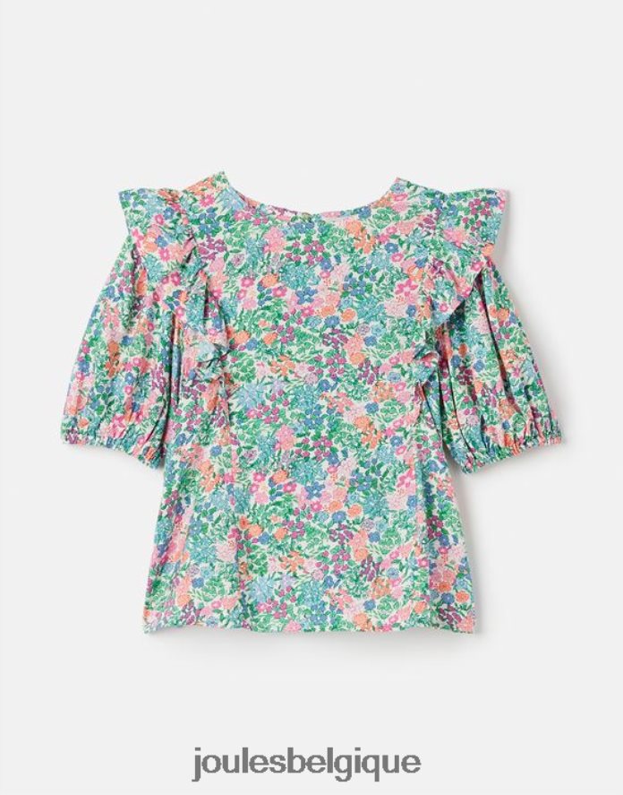 multi-dits Lauren - haut tissé à volants 5-12 ans filles vêtements Joules ND0H6T257