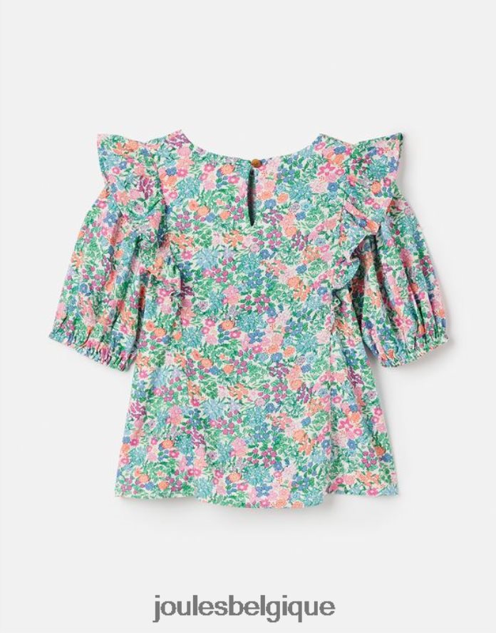 multi-dits Lauren - haut tissé à volants 5-12 ans filles vêtements Joules ND0H6T257