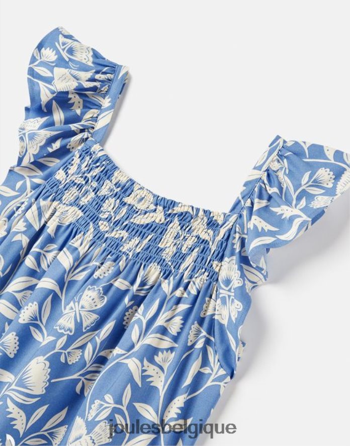papillon bleu nicola top froncé 5-12 ans filles vêtements Joules ND0H6T271