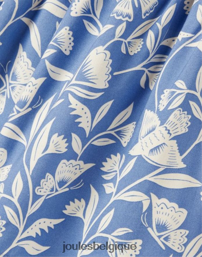 papillon bleu nicola top froncé 5-12 ans filles vêtements Joules ND0H6T271