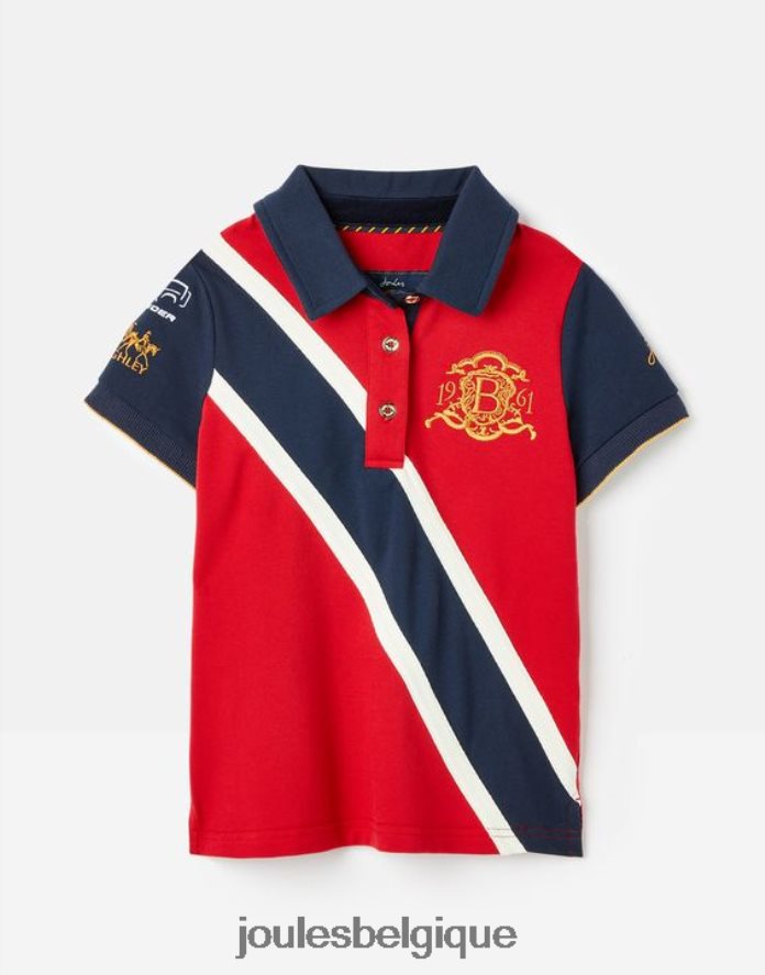 rouge foncé polo burghley 2-12 ans filles vêtements Joules ND0H6T329