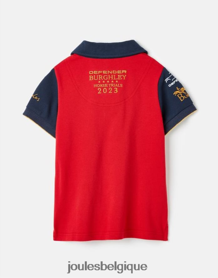 rouge foncé polo burghley 2-12 ans filles vêtements Joules ND0H6T329