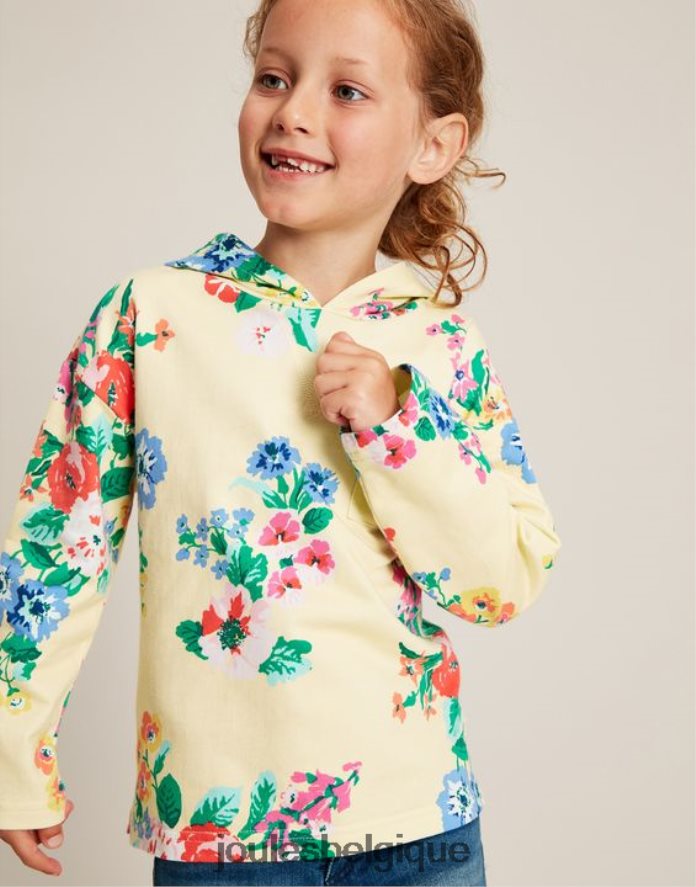 jaune pastel Abbie sweat à capuche léger 2-12 ans filles vêtements Joules ND0H6T282