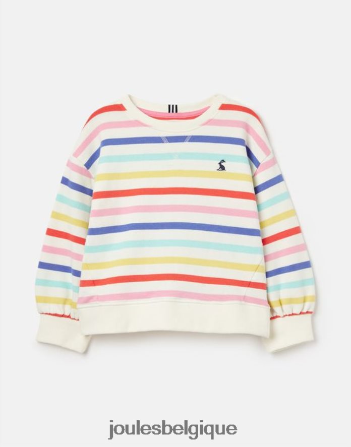 multi-rayures sweat col rond érable 2-12 ans filles vêtements Joules ND0H6T267