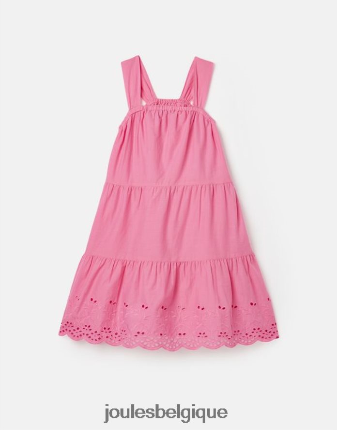 aurore rose robe midi à volants kiki 2-12 ans filles vêtements Joules ND0H6T294