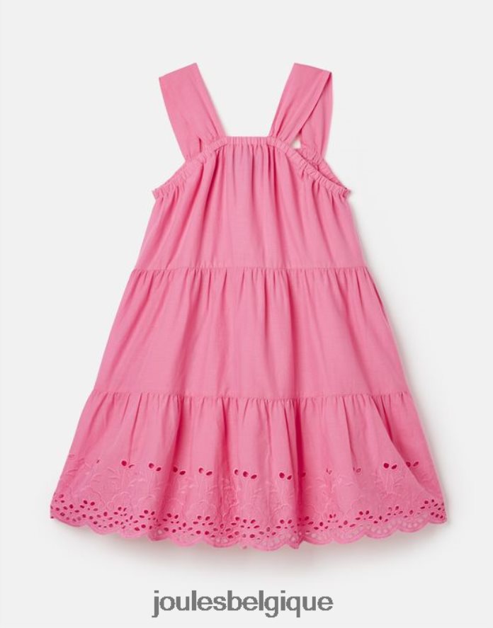 aurore rose robe midi à volants kiki 2-12 ans filles vêtements Joules ND0H6T294