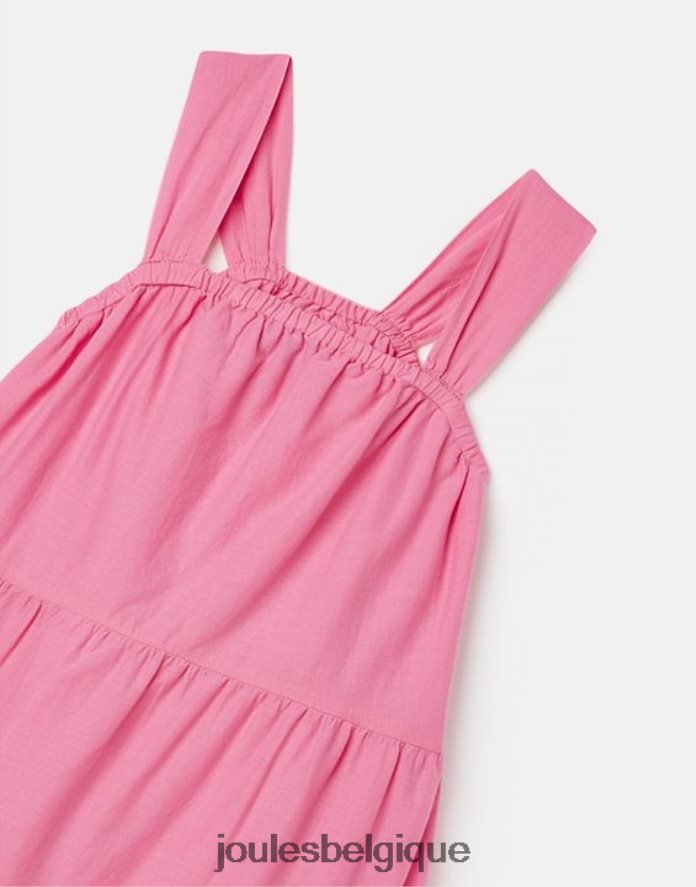 aurore rose robe midi à volants kiki 2-12 ans filles vêtements Joules ND0H6T294