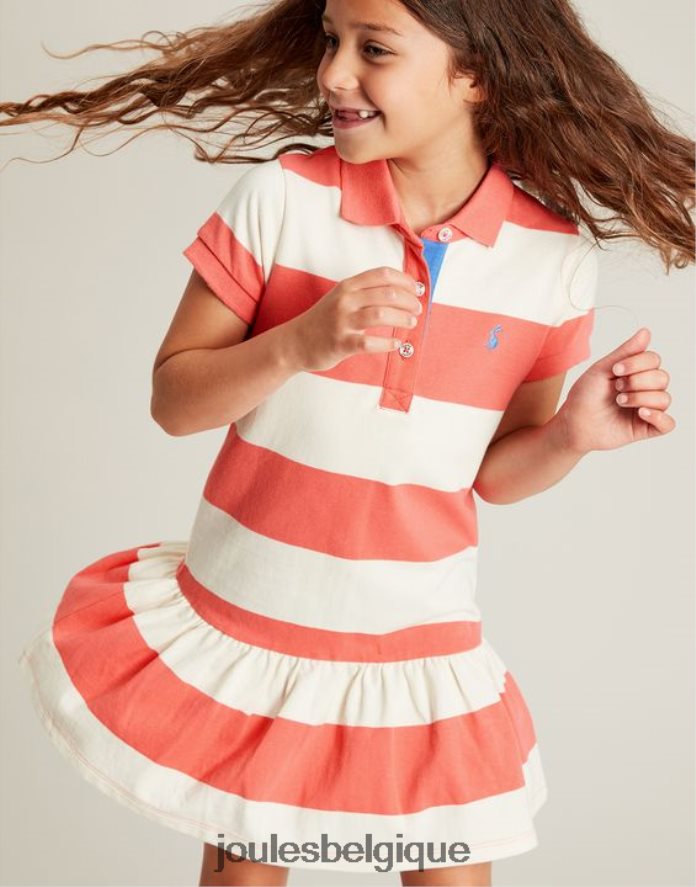 bande de corail robe polo manches courtes orla 2-12 ans filles vêtements Joules ND0H6T262