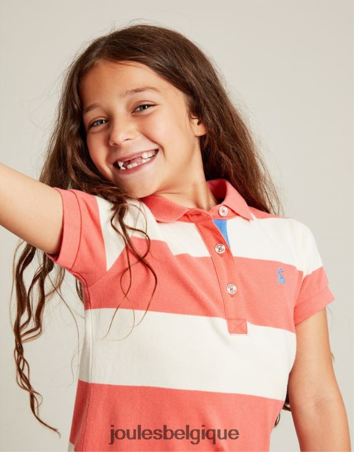 bande de corail robe polo manches courtes orla 2-12 ans filles vêtements Joules ND0H6T262