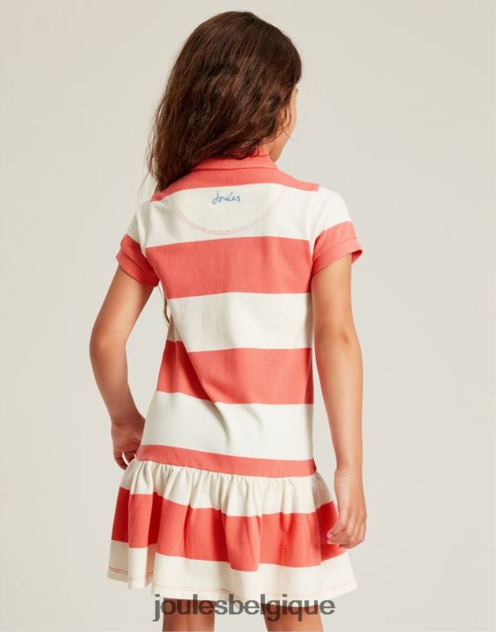 bande de corail robe polo manches courtes orla 2-12 ans filles vêtements Joules ND0H6T262