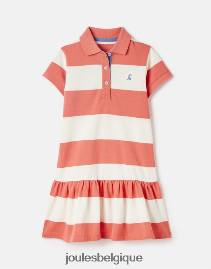 bande de corail robe polo manches courtes orla 2-12 ans filles vêtements Joules ND0H6T262