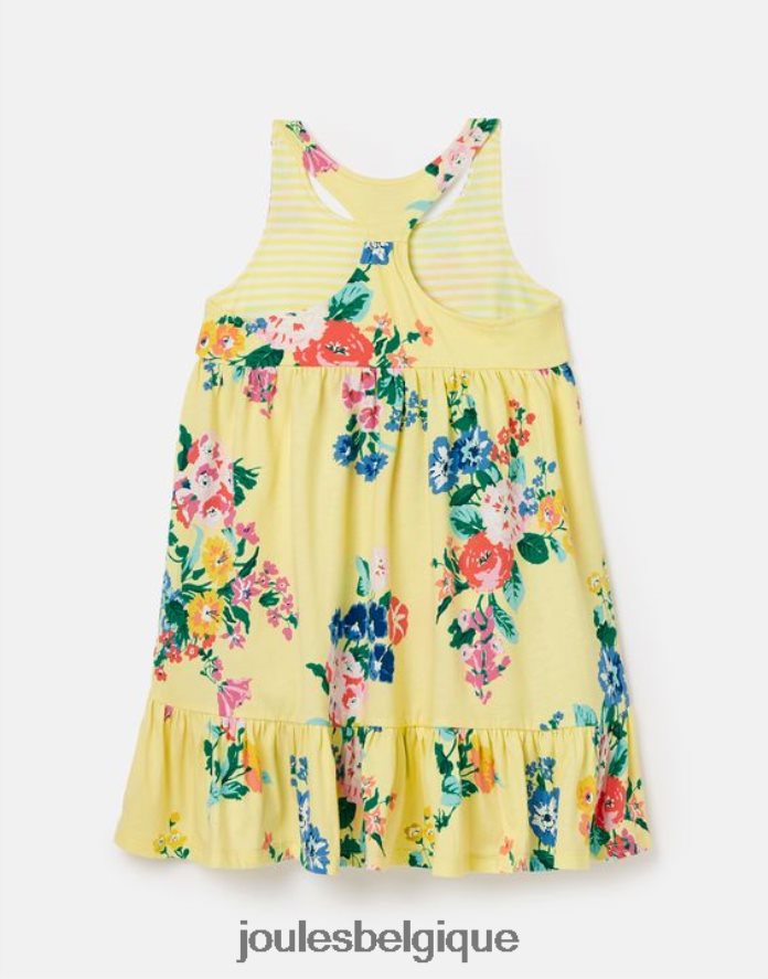 jaune pastel robe en jersey à volants juno 2-12 ans filles vêtements Joules ND0H6T285