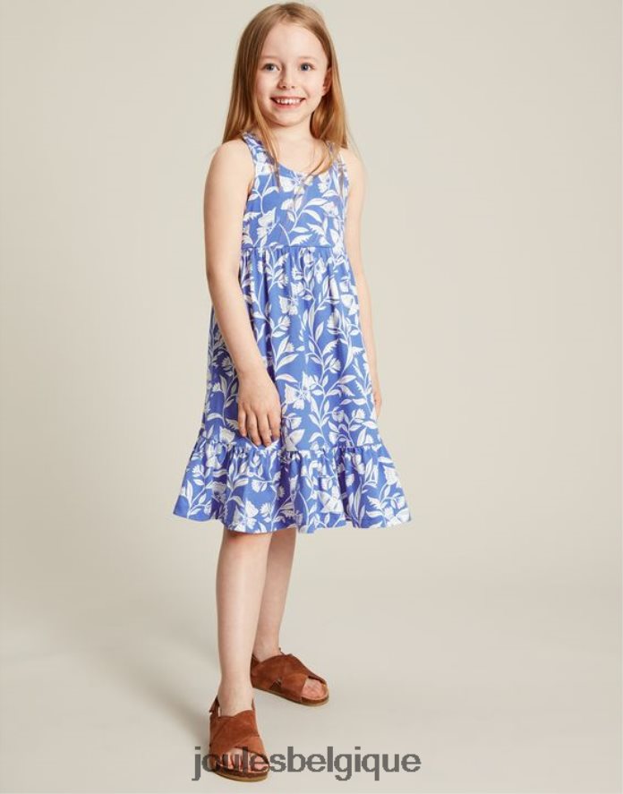 papillon bleu robe en jersey à volants juno 2-12 ans filles vêtements Joules ND0H6T317