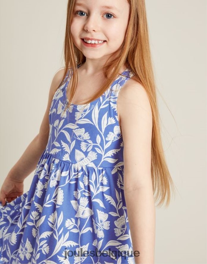 papillon bleu robe en jersey à volants juno 2-12 ans filles vêtements Joules ND0H6T317