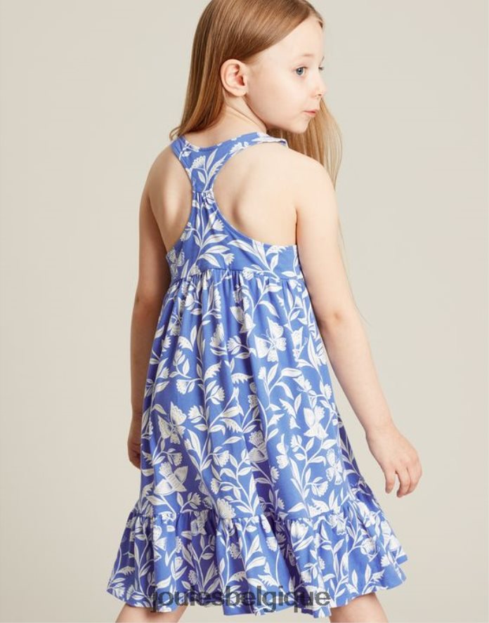 papillon bleu robe en jersey à volants juno 2-12 ans filles vêtements Joules ND0H6T317