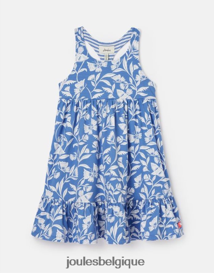 papillon bleu robe en jersey à volants juno 2-12 ans filles vêtements Joules ND0H6T317