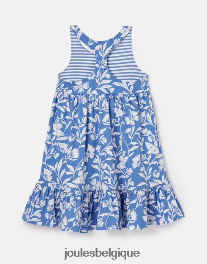 papillon bleu robe en jersey à volants juno 2-12 ans filles vêtements Joules ND0H6T317