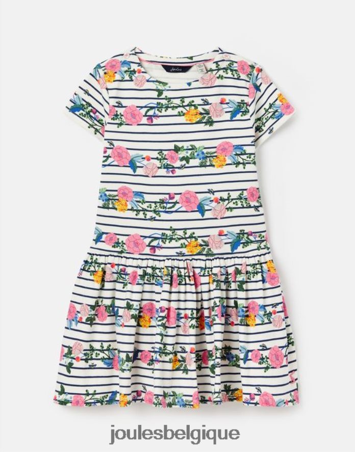 rayure florale robe bretonne jersey Harbour 2-12 ans filles vêtements Joules ND0H6T308
