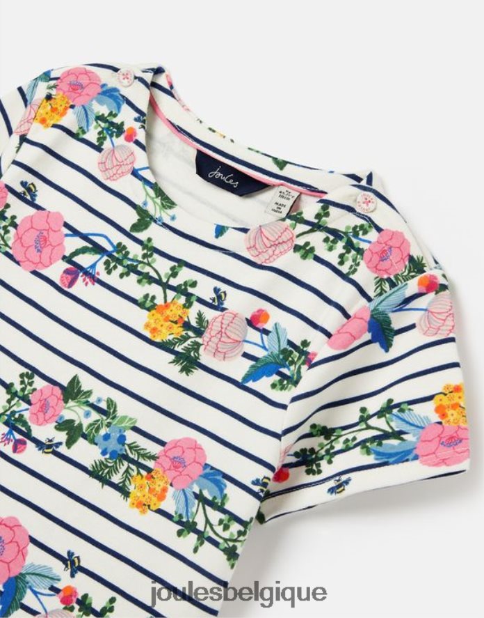 rayure florale robe bretonne jersey Harbour 2-12 ans filles vêtements Joules ND0H6T308