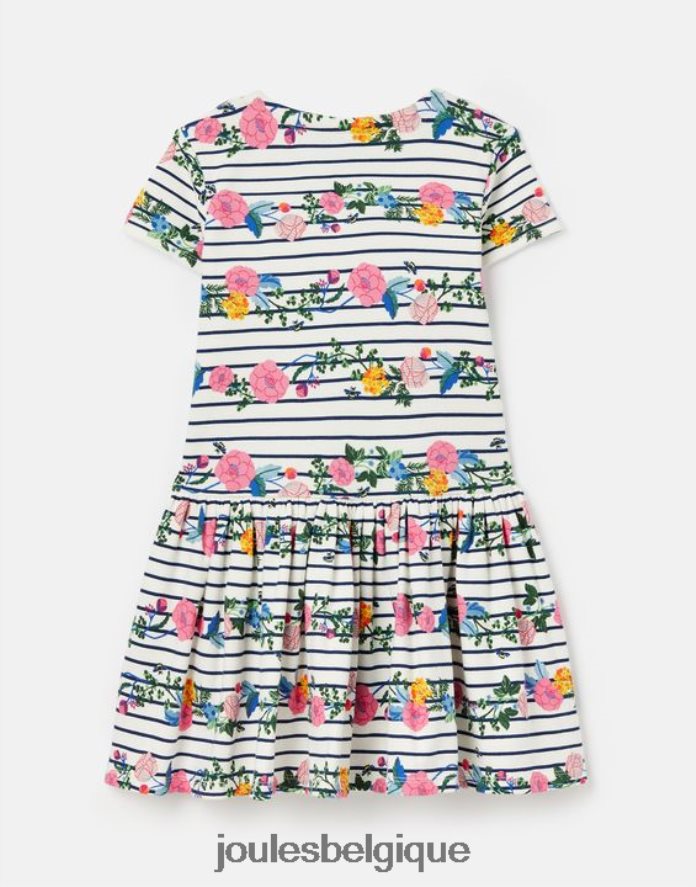 rayure florale robe bretonne jersey Harbour 2-12 ans filles vêtements Joules ND0H6T308
