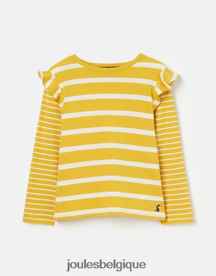 bande jaune t-shirt jersey manches longues elora 2-12 ans filles vêtements Joules ND0H6T302