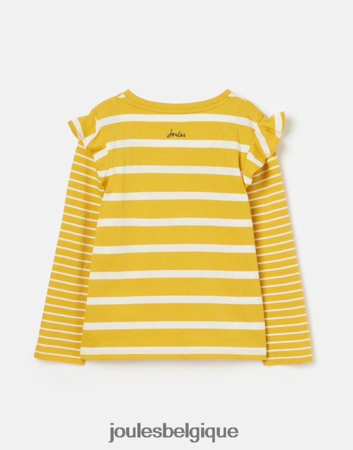 bande jaune t-shirt jersey manches longues elora 2-12 ans filles vêtements Joules ND0H6T302