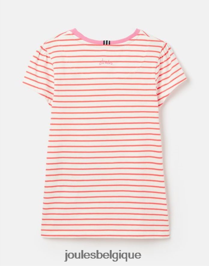 chien à rayures t-shirt sérigraphie lutin 2-12 ans filles vêtements Joules ND0H6T259