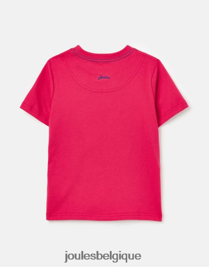 framboise profonde t-shirt unisexe à manches courtes de badminton pour enfants 2-12 ans filles vêtements Joules ND0H6T284