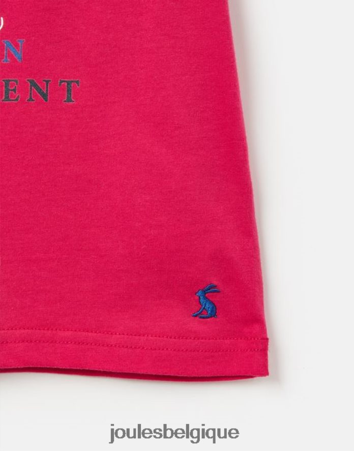 framboise profonde t-shirt unisexe à manches courtes de badminton pour enfants 2-12 ans filles vêtements Joules ND0H6T284