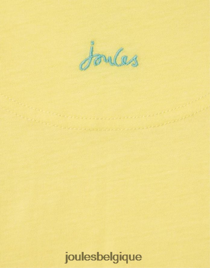 jaune pâle t-shirt manches courtes cassie 2-12 ans filles vêtements Joules ND0H6T275