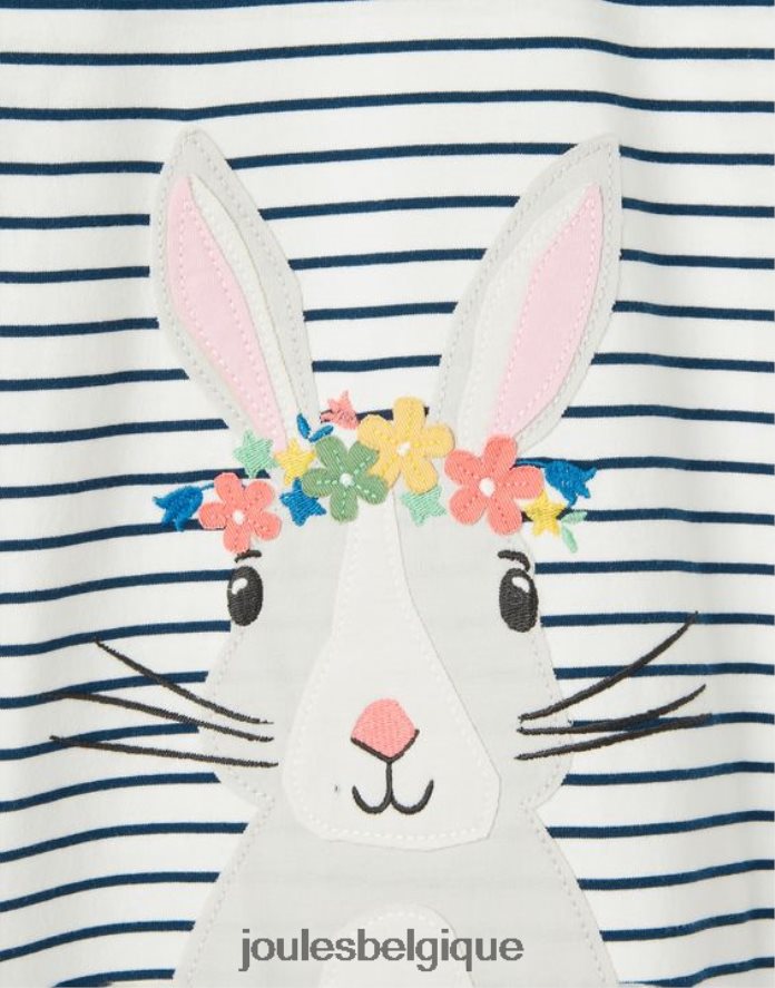 rayure marine crème ava t-shirt manches longues 2-12 ans filles vêtements Joules ND0H6T281