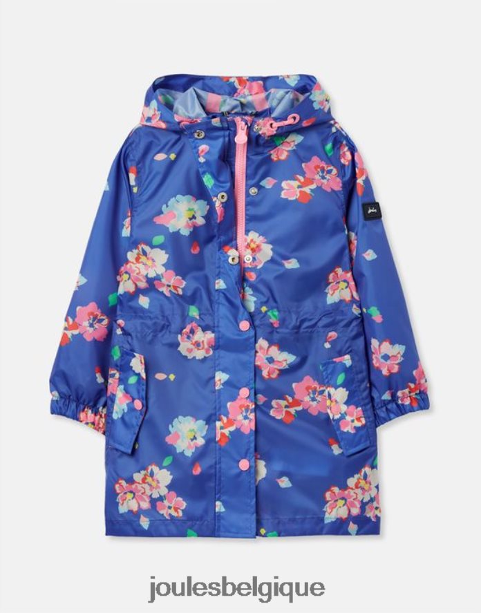 bleu fleuri veste golightly packaway 2-12 ans filles vêtements Joules ND0H6T305