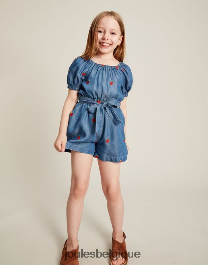 fraise chambray combishort betty col carré 2-12 ans filles vêtements Joules ND0H6T280