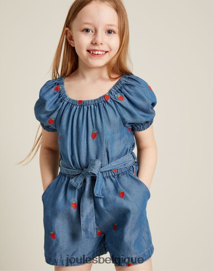 fraise chambray combishort betty col carré 2-12 ans filles vêtements Joules ND0H6T280