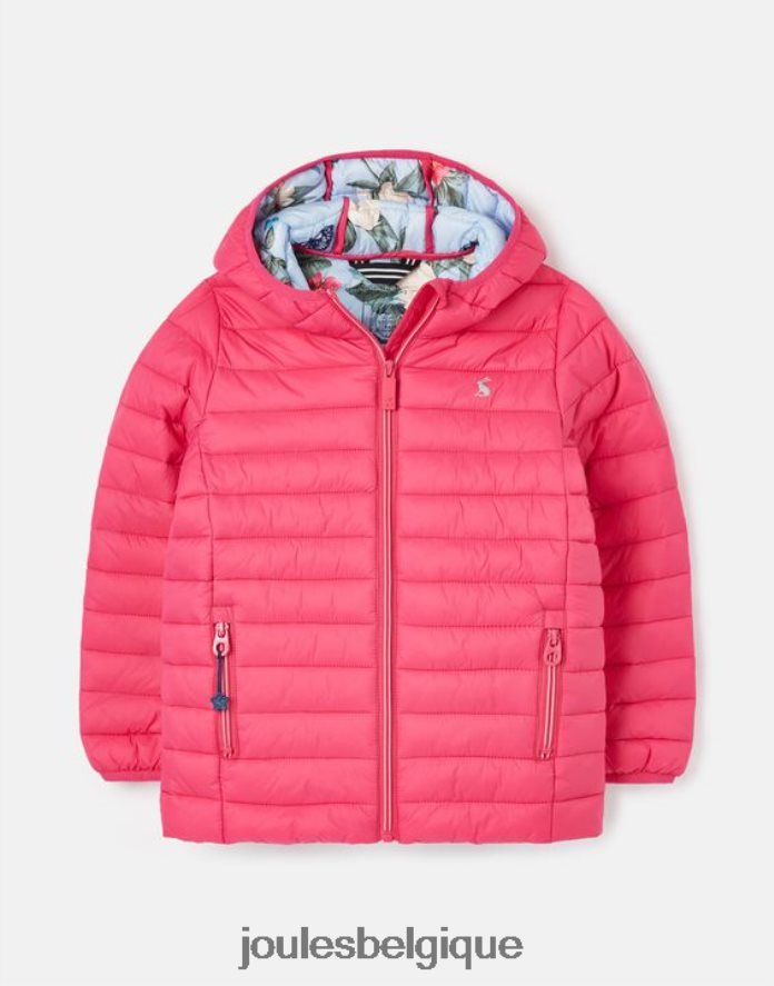 rose pétant kinnaird veste matelassée compressible recyclée imperméable 1-12 ans filles vêtements Joules ND0H6T279