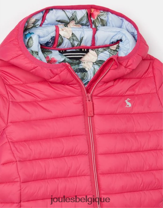 rose pétant kinnaird veste matelassée compressible recyclée imperméable 1-12 ans filles vêtements Joules ND0H6T279