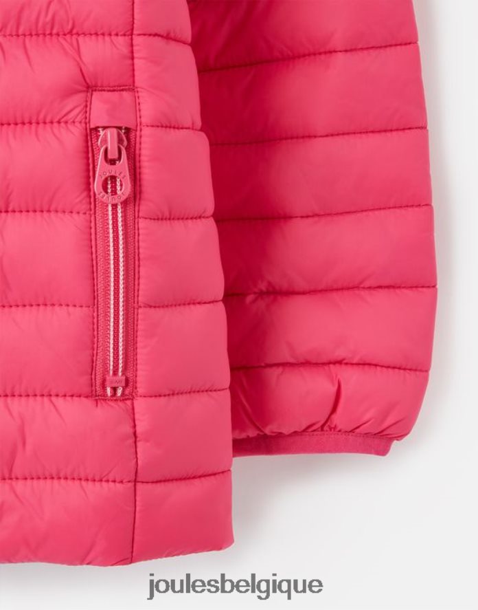 rose pétant kinnaird veste matelassée compressible recyclée imperméable 1-12 ans filles vêtements Joules ND0H6T279