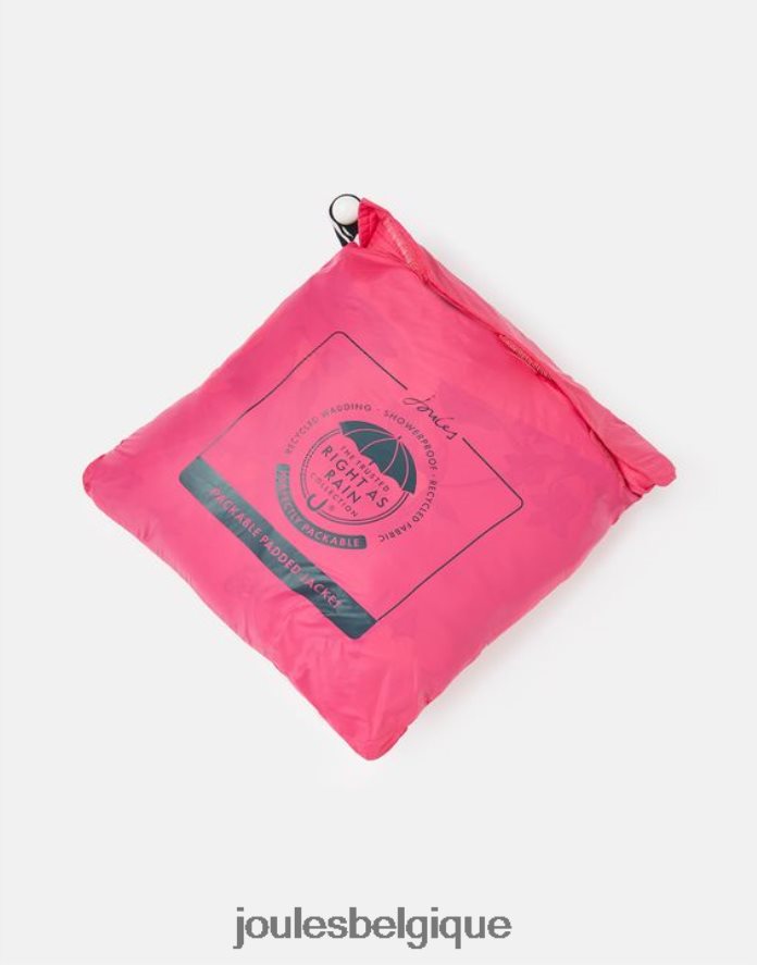 rose pétant kinnaird veste matelassée compressible recyclée imperméable 1-12 ans filles vêtements Joules ND0H6T279