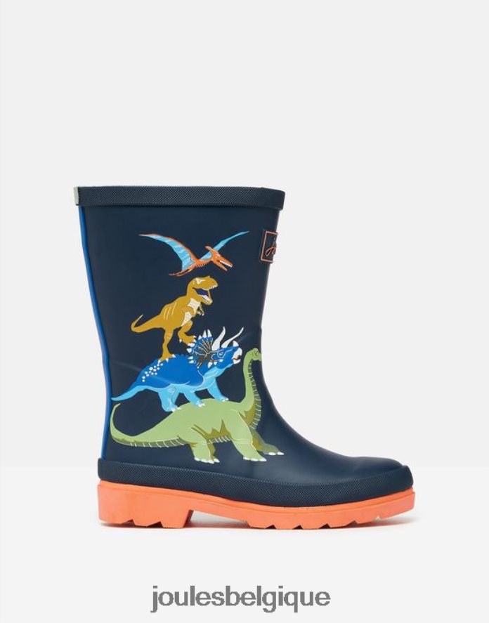 dinosaure marine française bottes en caoutchouc imprimées garçons chaussure Joules ND0H6T388