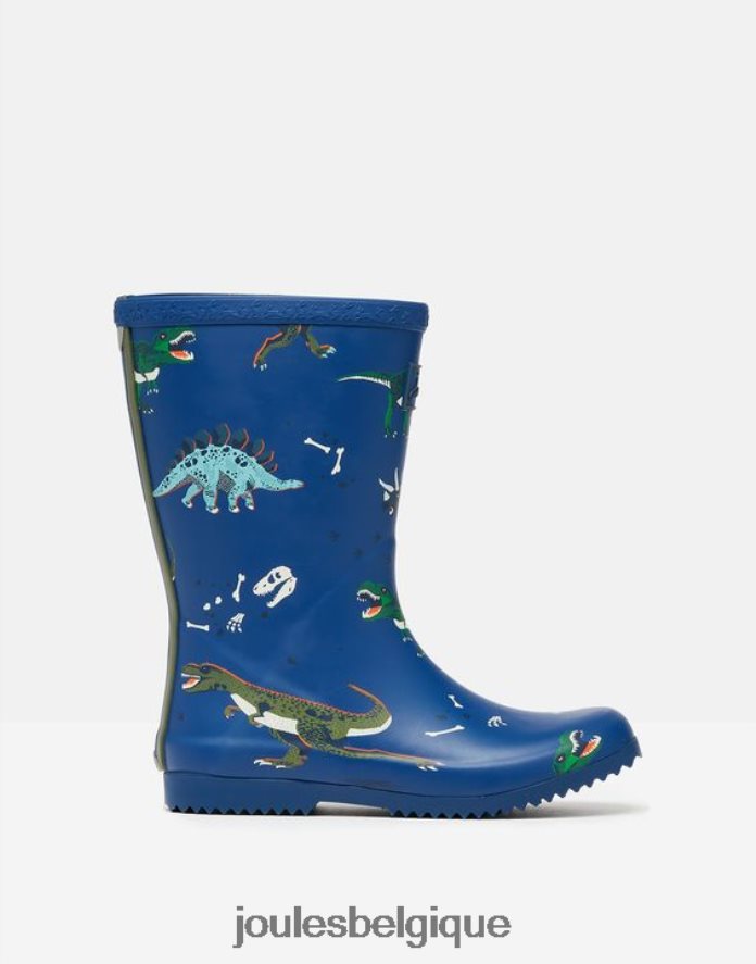 dinosaures bleus bottes de pluie souples à enrouler et imprimées garçons chaussure Joules ND0H6T386