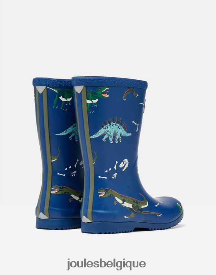 dinosaures bleus bottes de pluie souples à enrouler et imprimées garçons chaussure Joules ND0H6T386