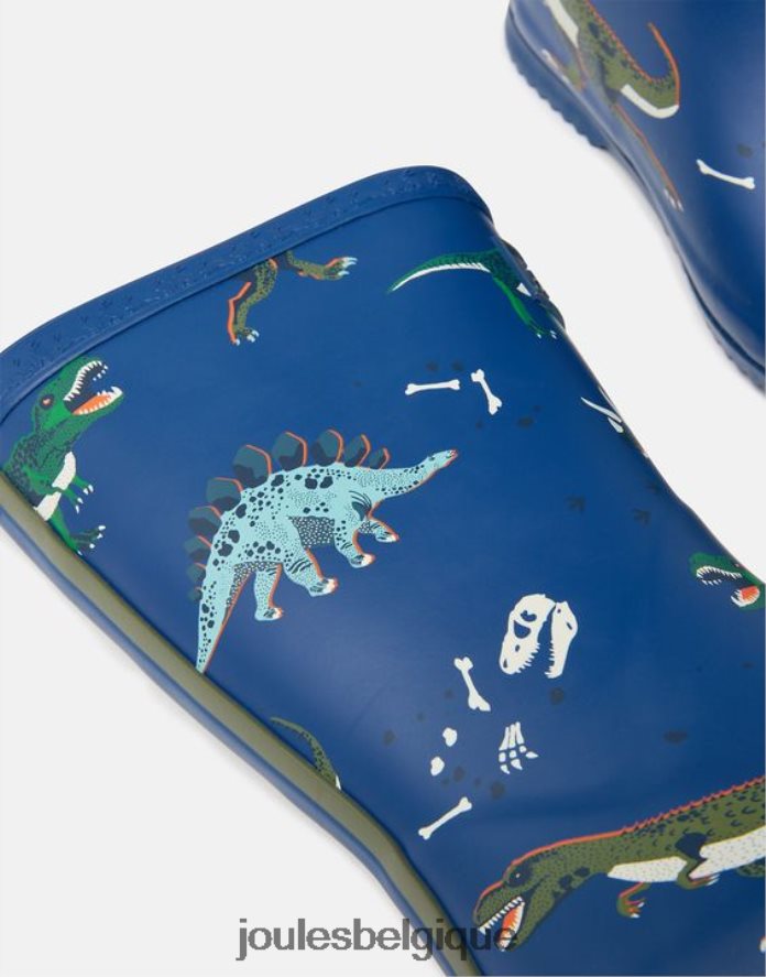 dinosaures bleus bottes de pluie souples à enrouler et imprimées garçons chaussure Joules ND0H6T386