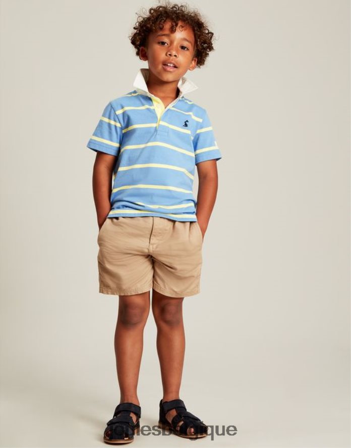bande jaune bleue polo en jersey à rayures ozzy 2-12 ans garçons vêtements Joules ND0H6T350