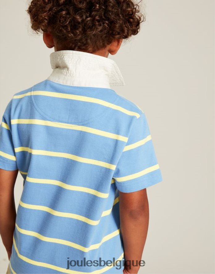 bande jaune bleue polo en jersey à rayures ozzy 2-12 ans garçons vêtements Joules ND0H6T350