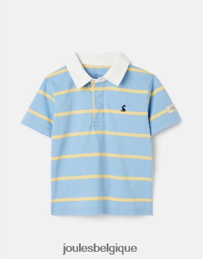 bande jaune bleue polo en jersey à rayures ozzy 2-12 ans garçons vêtements Joules ND0H6T350