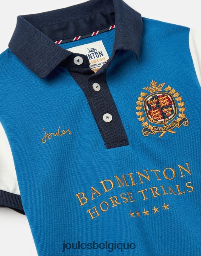 bleu polo de badminton unisexe enfants 2-12 ans garçons vêtements Joules ND0H6T345