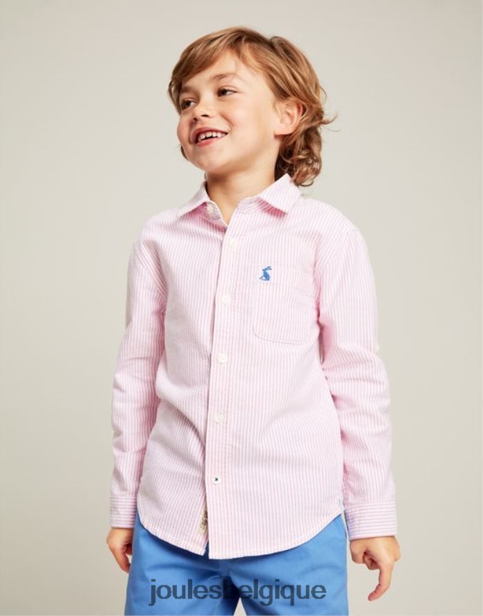 rose chemise oxford à rayures 2-12 ans garçons vêtements Joules ND0H6T340