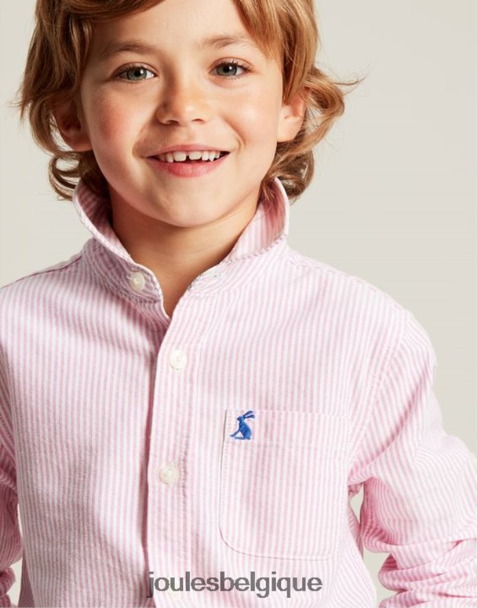 rose chemise oxford à rayures 2-12 ans garçons vêtements Joules ND0H6T340