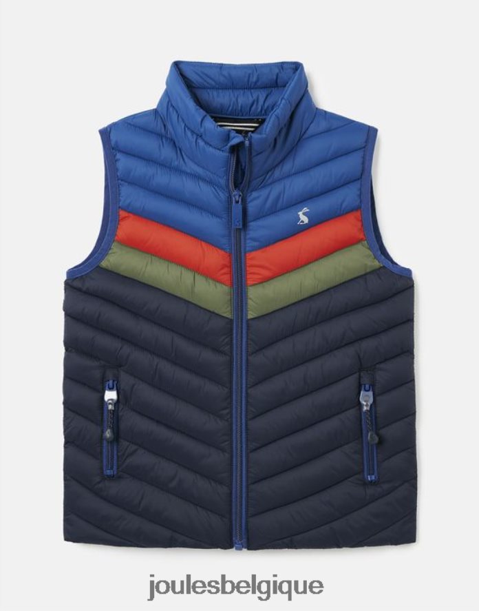 bloc de couleur marine gilet pliable crofton 2-12 ans garçons vêtements Joules ND0H6T347